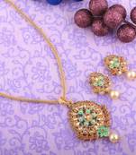 Royal Goldplated Traditional Necklace Pendant  Set  For Women Jewellery