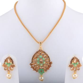 Royal Goldplated Traditional Necklace Pendant  Set  For Women Jewellery 3