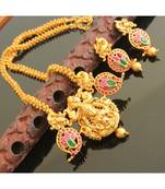 Awesome Matte Finish Ruby Emerald Royal Necklace Set