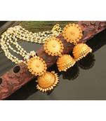 Awesome Matte Finish Jhumka Pendant Necklace Set