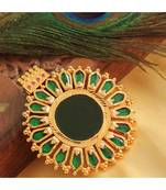 Beautiful Gold Tone Green Nagapadam Kerala Style Pendant
