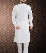 White Stylish And Fancy Chikkankari Kurta Pyjama Set