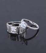 Silvershine,Silver Plated Simple Soft Look Ring For Women And Bear Look Ring For Men,Couple Ring  For Men And Women.