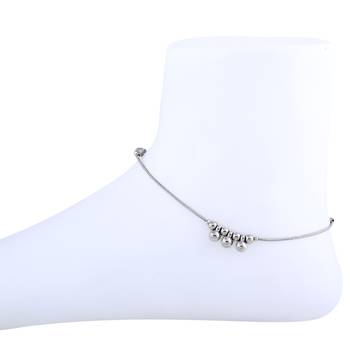 Silver Plated Adjustable Single line Delicated Anklet For women Girl 1