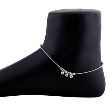 Silver Plated Adjustable Single line Delicated Anklet For women Girl 2