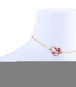 Antique Gold Plated Heart Pandent Shape Anklet For Women Girl