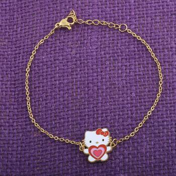 Antique Gold Plated Pretty Doll Pandent Shape Anklet For Women Girl 2
