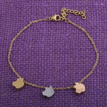 Delicted Apple Shape Designer Single Anklet For Women Girl 2
