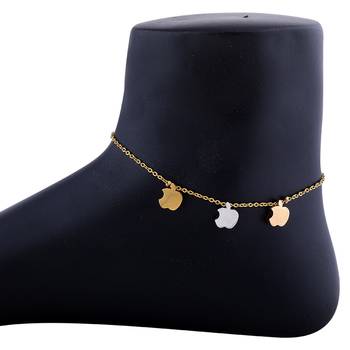 Delicted Apple Shape Designer Single Anklet For Women Girl 3
