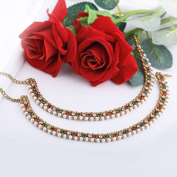 Gold Plated Designer Multi Color Anklet For Women And Girl 3