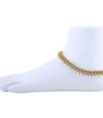 Gold Plated White Diamond Anklet For Women And Girl