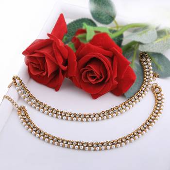 Gold Plated White Diamond Anklet For Women And Girl 3