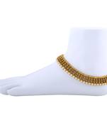Gold Plated Designer Pearl Diamond Anklet For Women And Girl