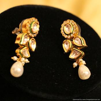 Beautiful Kundan Meenakari Elegant Chik Pendant Set 3