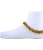 Antique Golden Kundan Anklet For Women And Girl