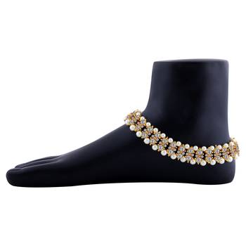 Charm Designer Gold Plated Anklet For Women And Girl. 2