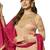 Beige embroidered satin salwar