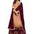 Peach embroidered satin salwar
