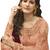 Peach embroidered satin salwar