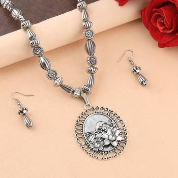 Oxidised Designer Oval Shape Stylish Mala For Women Girl 1