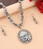 Oxidised Designer Oval Shape Stylish Mala For Women Girl