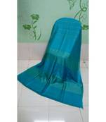 Blue Hand Woven Poly Silk Handloom Sarees