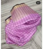 Purple Woven Linen Handloom Saree With Blouses
