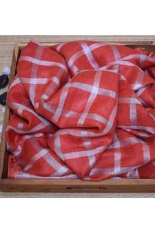 Red Woven Linen Handloom Saree With Blouses