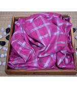 Pink Woven Linen Handloom Saree With Blouses
