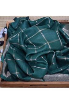 Green Woven Linen Handloom Saree With Blouses