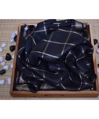 Blue Woven Linen Handloom Saree With Blouses 1