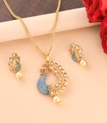 Charm Gold Plated Peacock Designer Pandent For Women Girl