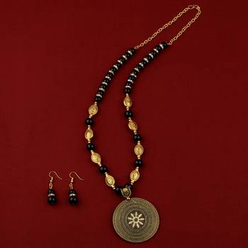 Adjustable Oxidised Designer Round Shape Stylish Mala For Women Girl 1
