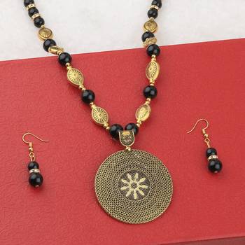 Adjustable Oxidised Designer Round Shape Stylish Mala For Women Girl 2