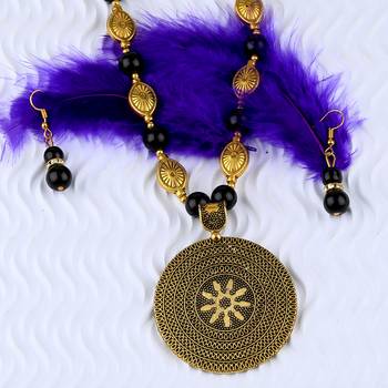 Adjustable Oxidised Designer Round Shape Stylish Mala For Women Girl 4
