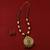 Ethic Designer Adjustable Gold Oxidised Pendant Black Pearl Mala Set For Women Girl