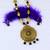 Ethic Designer Adjustable Gold Oxidised Pendant Black Pearl Mala Set For Women Girl