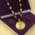 Stylish Adjustable Gold Oxidised Round Pendant Black Pearl Mala Set For Women Girl