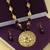 Stylish Designer Mala  Adjustable Gold Oxidised Big Pendant Black Pearl Set For Women Girl