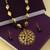 Designer Adjustable Gold Oxidised Flower Pendant Black Pearl Mala Set For Women Girl