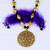 Designer Adjustable Gold Oxidised Flower Pendant Black Pearl Mala Set For Women Girl