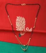 Daily Wear Gold Plated Black Diamond Mangalsutra For Women