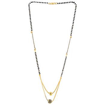 Daily Wear Gold Plated Black Diamond Mangalsutra For Women 3