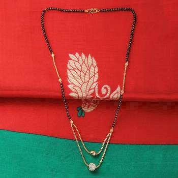 Daily Wear Gold Plated White Diamond Mangalsutra For Women 1