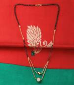 Daily Wear Gold Plated White Diamond Mangalsutra For Women