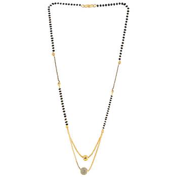 Daily Wear Gold Plated White Diamond Mangalsutra For Women 3