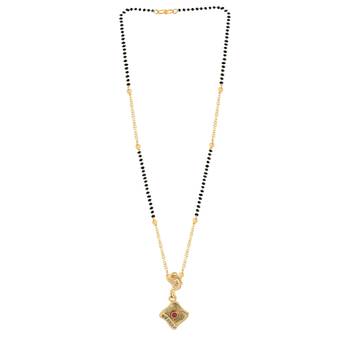 Gold Plated Party Wear Delicated Pandent  Mangalsutra For Women 3