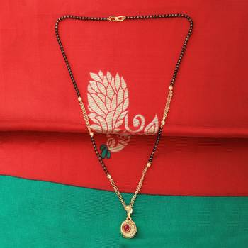 Delicated Oval Shape Pandent Gold Plated Mangalsutra For Women 1