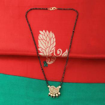 Gold Plated Party Wear Designer Pandent Mangalsutra For Women 1