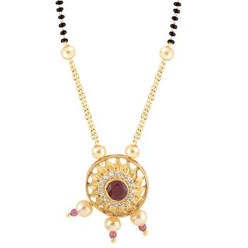 Elegant Round Shape Pandent Designer Mangalsutra For Women 4